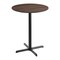 Flash Furniture 36" Round Tabletop, Seamless Surface Technology, Dark Brown with 30" x 30" Black Bar Height X-Base ST-RD36-WBR-T3030B-GG - alternate 1