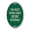 Signmission Property Security Sign You Must Punch Code Be, 12 In X 18 In Architectural, Heavy Gauge Aluminum A-OV-G-1218-23234 - alternate 1