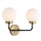 Jonathan Y Caleb 18" 2-Light Contemporary Transitional Iron/Glass LED Vanity Light, Brass Gold/Black/White JYL9057B - alternate 12