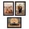 Homeroots Set Of Three Harvest Moon Black Framed Print Kitchen Wall Art, 3PK 407947 - alternate 1