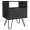 Homeroots 22" Black Wood Nightstand 543640 - alternate 1