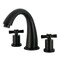 Kingston Brass Two-Handle Deck Mount Roman Tub Faucet, Matte Black KS2360ZX - alternate 1