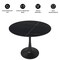 Leisuremod Bristol Modern Round Dining Table - MDF Wood Top with Powder Coated Steel Base BTBL-31BLS - alternate 7
