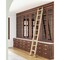 Quiet Glide 8.92 ft. Maple Contemporary Wheel Brushed Satin Brass Rolling Hook Removable Ladder, 12 ft. Rail QG.540-9MA-12-H.06B - alternate 1