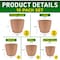 Lifemaster Planter Pots with Drainage Holes, Lightweight, Durable, Space-Saving, Pink, 10PK LMFLOPPPK510 - alternate 11