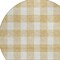 Homeroots 8' Gold And Beige Round Plaid Washable Indoor Outdoor Area Rug 595393 - alternate 8