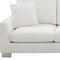Homeroots 55" White Fabric Modular Sofa With Black Legs 568283 - alternate 9