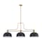 Z-Lite Melange Heritage Brass 3 Light Billiard 725-3HBR-D12MB - alternate 7