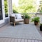 Homeroots 8' X 10' Navy Blue And Gray Geometric Washable Indoor Outdoor Area Rug 594488 - alternate 9
