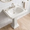 Whitehaus Collection 29 in Traditional Pedestal Sink with Integrated Large Rectangular Bowl and Faucet Drilling AR854-AR805-3H - alternate 7
