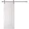 Sartodoors Barn Door 36 x 80 inches, BASIC 9111 White, 6.6FT Silver Rail Track Heavy Hardware Set, Solid Pan BASIC9111BD-S-SKIN-36 - alternate 1