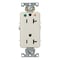 Leviton DPl HG/IG Rec 20A 125V Self-Gr LtAl D8300-IGT - alternate 1