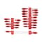 Tekton Phillips and Slotted Screwdriver Set w/Red Modular Organizers - 4-18in Shanks, 26pc (#0-#4, 3-14mm) DWZ90119 - alternate 1