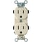 Leviton 15A Ivory Industrial Grade 5-15R Duplex Outlet R71-5252-0IS - alternate 2