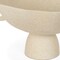 Homeroots 11" Beige Cast Aluminum Round Pedestal Centerpiece Bowl With Handles 609352 - alternate 5