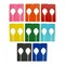 Nahanco Colorful Rectangular Clothing Size Dividers, 8 Mixed Colors - Blank Kit of 16, 16PK QSDCKIT7 - alternate 1