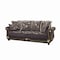 Homeroots 95" Gray Chenille Convertible Futon Sleeper Sofa And Toss Pillows With Storage 607083 - alternate 6