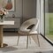 Homeroots White and Gold Velvet and Metal Curved Back Dining Side Chair 719658 - alternate 4