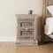 Homeroots 36" White Solid Wood Distressed Nightstand 521209 - alternate 7