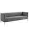 Homeroots 85" Gray Velvet Manufactured Wood Sofa 543972 - alternate 9