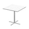 Correll Square Cafe Table, 42 in W, 42 in L, 42 in H, Particleboard Top, Frosty White SXB42DES-80-98-13 - alternate 1