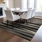 Homeroots 9' X 12' Black Brown And Ivory Striped Washable Indoor Outdoor Area Rug 597305 - alternate 8