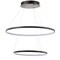 Jonathan Y Brice 24" 2-Light Modern Contemporary Metal Round Integrated LED Pendant, Matte Black JYL7204A - alternate 9