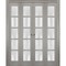 Sartodoors Sliding Closet Double Bi-fold Doors Solid Core Modern Interior QUADRO4002DBF-SSS-72 x 84 (4* 18x84) - alternate 1