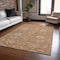 Homeroots 5' X 8' Copper Ivory And Black Floral Washable Indoor Outdoor Area Rug 604756 - alternate 9