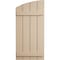 Ekena Millwork Rough Sawn 4 Board Joined Board-n-Batten w/Elliptical Top Faux Wood Shutters, 22W x 44H, PR SHUBJL22X44RSPR - alternate 9