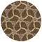Homeroots 8' Brown And Beige Round Geometric Washable Indoor Outdoor Area Rug 613478 - alternate 8