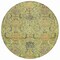 Homeroots 8' Artichoke Green Gray And Tan Round Damask Washable Indoor Outdoor Area Rug 603301 - alternate 7