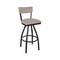 Bfm Seating Bristol Swivel Barstool - Grade 4 Upholstered Seat & Back - Steel Frame - Sand Black Finish 4301SSTT013-SB - alternate 1