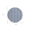 Homeroots 8' Navy Blue And Ivory Round Geometric Washable Indoor Outdoor Area Rug 595021 - alternate 8