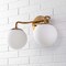 Jonathan Y Louis Parisian Globe 15" 2-Light Metal/Frosted Glass Modern Contemporary LED Vanity Light, Gold Paint JYL3535A - alternate 10
