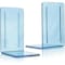 Acrimet Clear Plastic Bookends 1 Pair, Book Holder (Clear Blue), 2PK 290.4 - alternate 1