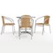 Flash Furniture Round Table Set, Aluminum, Plastic, Rattan, Stainless Steel, Grey TLH-ALUM-32RD-020BGECHR4-GG - alternate 14