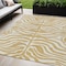 Homeroots 5' X 8' Gold And Ivory Animal Print Washable Indoor Outdoor Area Rug 600613 - alternate 1