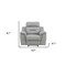 Homeroots 41" Grey Fascinating Leather Reclining Chair. 329544 - alternate 5