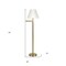 Homeroots 62" Gold And White Swing Arm Floor Lamp With White Fabric Empire Shade 523468 - alternate 9