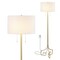 Jonathan Y Newman 61.5" Transitional Glam Metal LED Floor Lamp, Gold Painting JYL3076A - alternate 1
