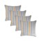 Homeroots Set of Four 18" X 18" Yellow Beach Chevron Cotton Zippered Pillow, 4PK 535275 - alternate 5