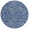 Homeroots 8' Navy Blue And Gray Round Abstract Washable Indoor Outdoor Area Rug 599822 - alternate 8