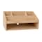 Martha Stewart Weston Wooden Desktop Organizer Caddy W/Open Lower Storage Compartment, Paulownia Wood, Light Natural LY-E20615-NAT-MS - alternate 1