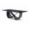 Homeroots 94" Black Glass and Brass Pedestal Base Dining Table 718892 - alternate 14