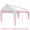 King Canopy 10ftx20ft Fitted Replacement Cover W/ Legs Skirts, Fits a 10ft 8in x 20ft frame, White/White PTCL1020FR6 - alternate 3