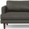 Homeroots 76" Black Leather Sofa With Brown Legs 640995 - alternate 6