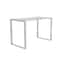 Homeroots Pro Mod Clear Glass and Polished Stainless Steel Desk 400740 - alternate 8