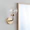 Jonathan Y Caleb 6" 1-Light Contemporary Transitional Iron/Glass LED Vanity Light, Brass Gold/Black JYL9009A - alternate 6