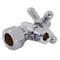 Westbrass Angle Stop, 5/8" OD x 3/8" OD, 1/4-Turn Cross Handle in Polished Chrome D105BX-26 - alternate 6